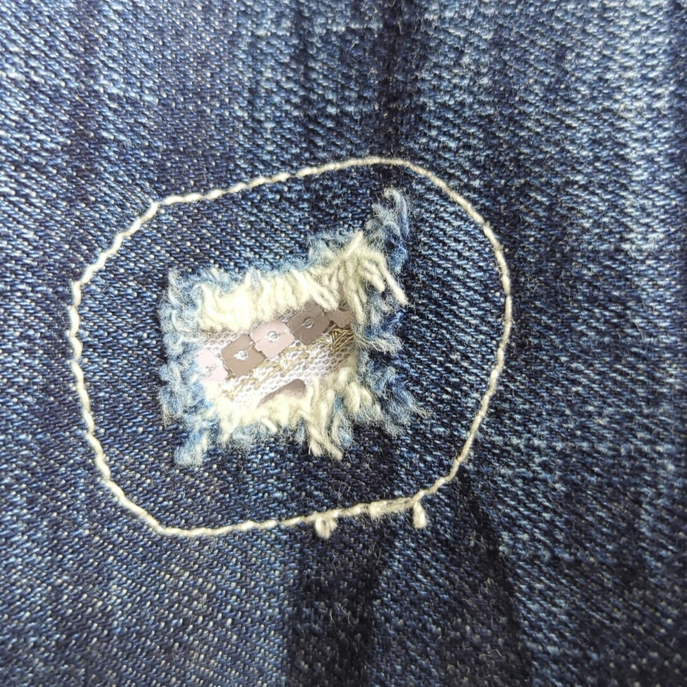 Maurice’s Premium Jeans Women 11/12 Reg Distressed Large Stitching New with Tags - Picture 5 of 13
